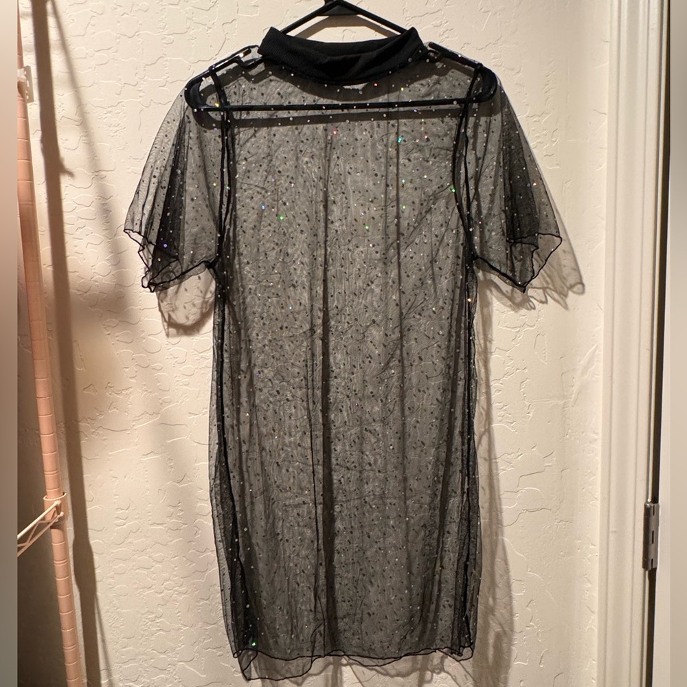 New see through cover up with sparkles